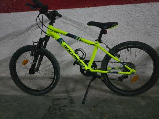 Bicicleta Rockrider 20 Amarilla lima