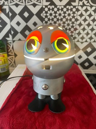LAMPADA ROBOT SATCO VINTAGE ANNI 60 METALLO RARA