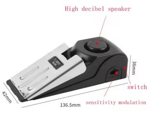 Tope Cuña para puerta con alarma sonora.