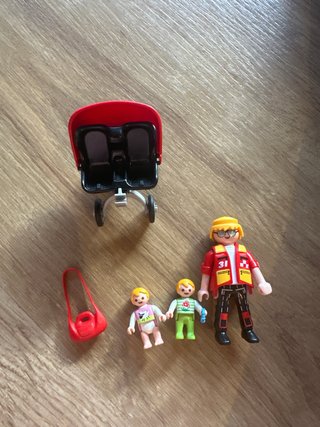 Playmobil Padre con Carrito Gemelar