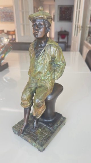Niño marinero bronce antiguo Zarautz