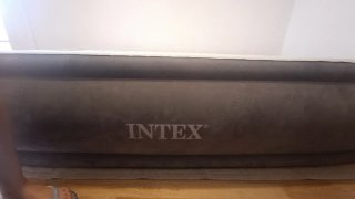 Colchón inflable Index gama dura + juego sábanas
