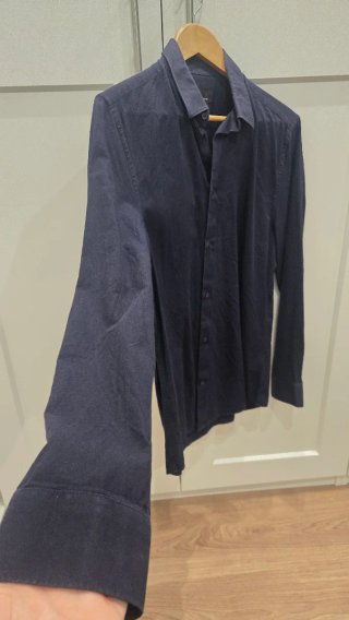 Camisa H&M Algodón Premium Azul Talla M