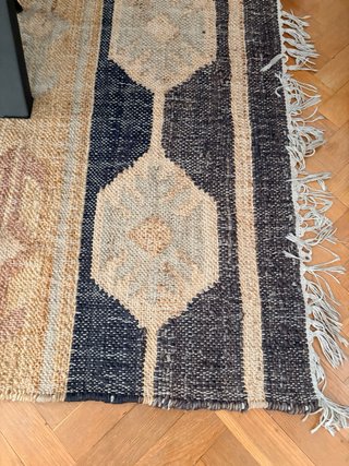 Alfombra 2m x 1.62m Beige Multicolor