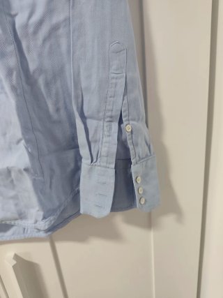Camisa Zara azul claro mujer