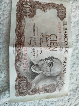 Billete 100 Pesetas España 1970 Manuel de Falla