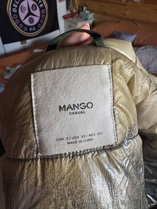Abrigo acolchado verde Mango