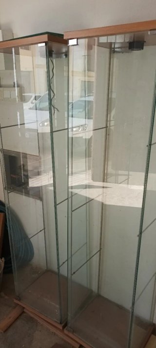 2 expositores cristal iluminados
