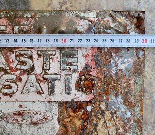 ANTIGUA CHAPA VINTAGE NICHOL KOLA DECO INDUSTRIAL