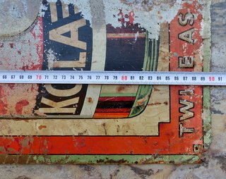 ANTIGUA CHAPA VINTAGE NICHOL KOLA DECO INDUSTRIAL