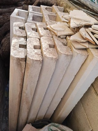 Balaustre de piedra blanco