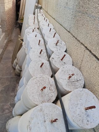 Balaustre de piedra blanco