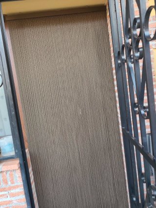 Cortina Puerta Exterior Beige Plástico macizo