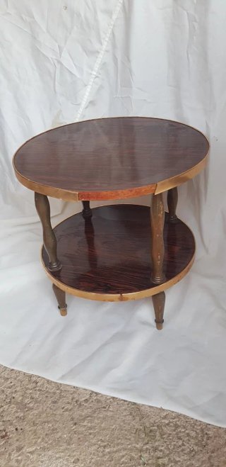 Mesa auxiliar redonda madera formica