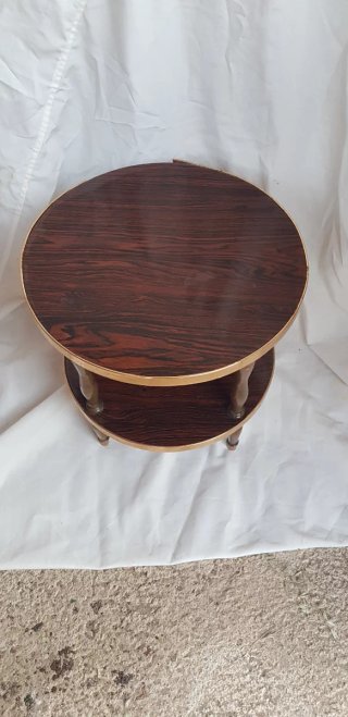 Mesa auxiliar redonda madera formica