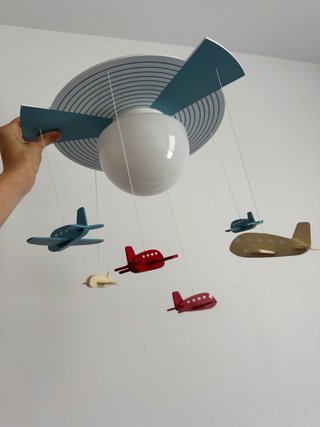 Lámpara techo infantil aviones