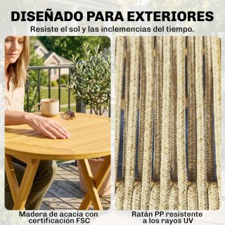 Conjunto Jardín Madera 3 Piezas