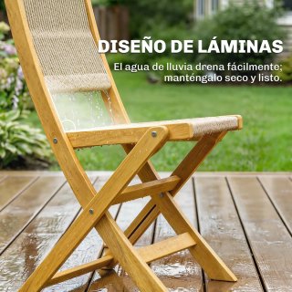 Conjunto Jardín Madera 3 Piezas