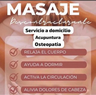 Masajes tecnicas osteopatia y acupuntura !