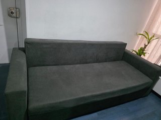 Sofá Cama Gris Tela
