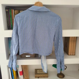 Camisa Crop Top Rayas Zara Talla S