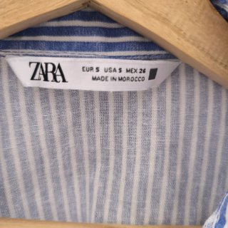 Camisa Crop Top Rayas Zara Talla S