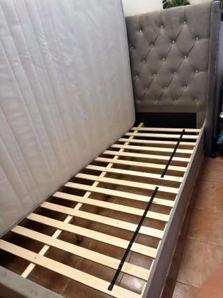 Cama Matrimonial con Colchón y Canapé