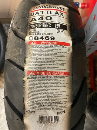 Bridgestone Battlax A40 70/60R17M/C 72V