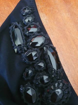 Reggiseno bikini Calzedonia nero con gioielli