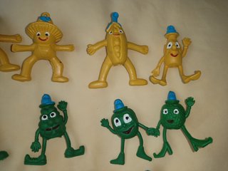 Lote figuras goma pvc capuchones vintage años 80
