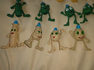 Lote figuras goma pvc capuchones vintage años 80