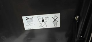 Silla Plegable Ikea Nisse Negra