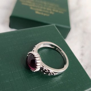 Anillo Plata 925 con Piedra Morada