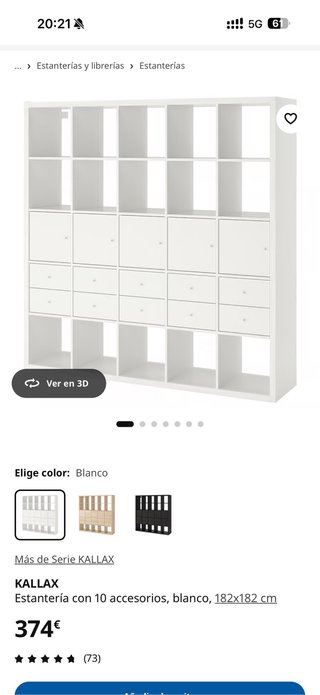 Estantería modular blanca
