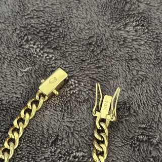 Cadena Cubana Hombre Oro Laminado