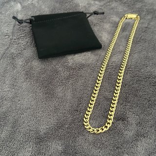 Cadena Cubana Hombre Oro Laminado