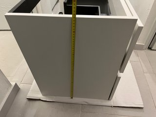 Mueble bajo lavabo Roca blanco y gris, 2 cajones.