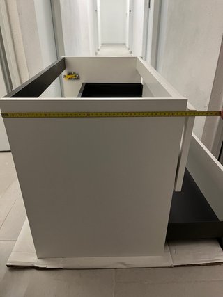 Mueble bajo lavabo Roca blanco y gris, 2 cajones.