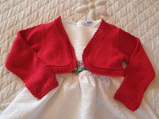 Vestido fiesta blanco con bolero 8 años