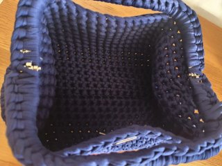 Clutch donna blu uncinetto