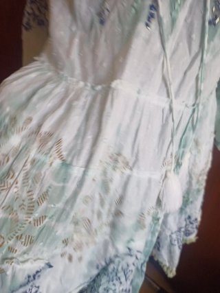 Vestido playero bordado talla L