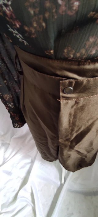 Pantalón bombacho marrón chocolate Talla L