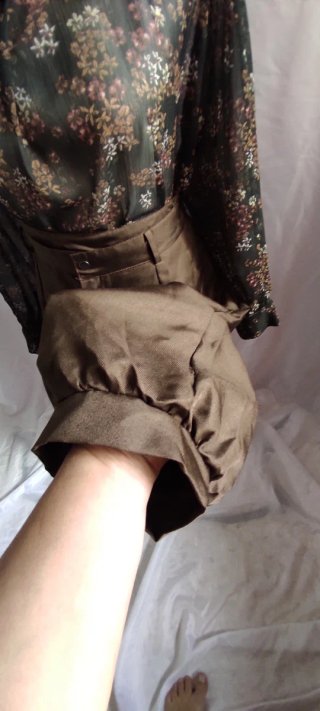 Pantalón bombacho marrón chocolate Talla L