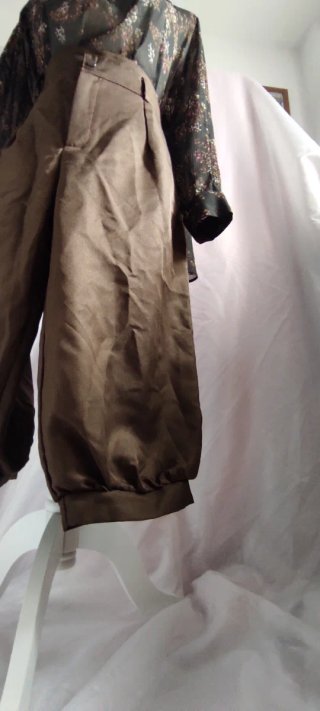 Pantalón bombacho marrón chocolate Talla L