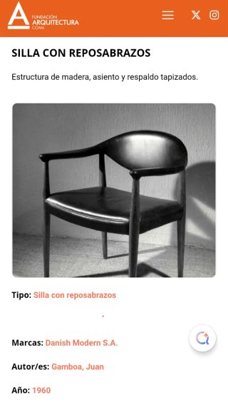 Silla Gamboa Piel y Madera