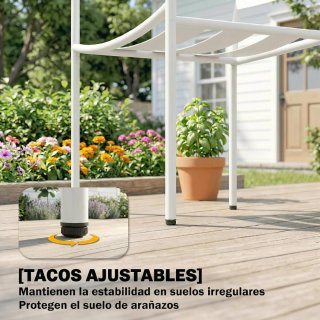 Conjunto Jardín 3 Piezas Acero Blanco