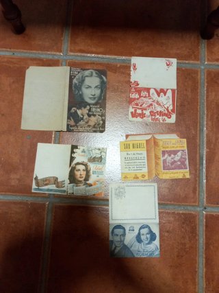 Programas de mano cine antiguos dobles