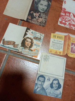 Programas de mano cine antiguos dobles