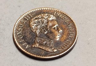Moneda 1 Céntimo Cobre Alfonso XIII 1906 MBC