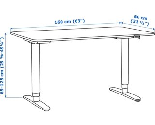 Escritorio eléctrico Elevable Bekant 160x80cm